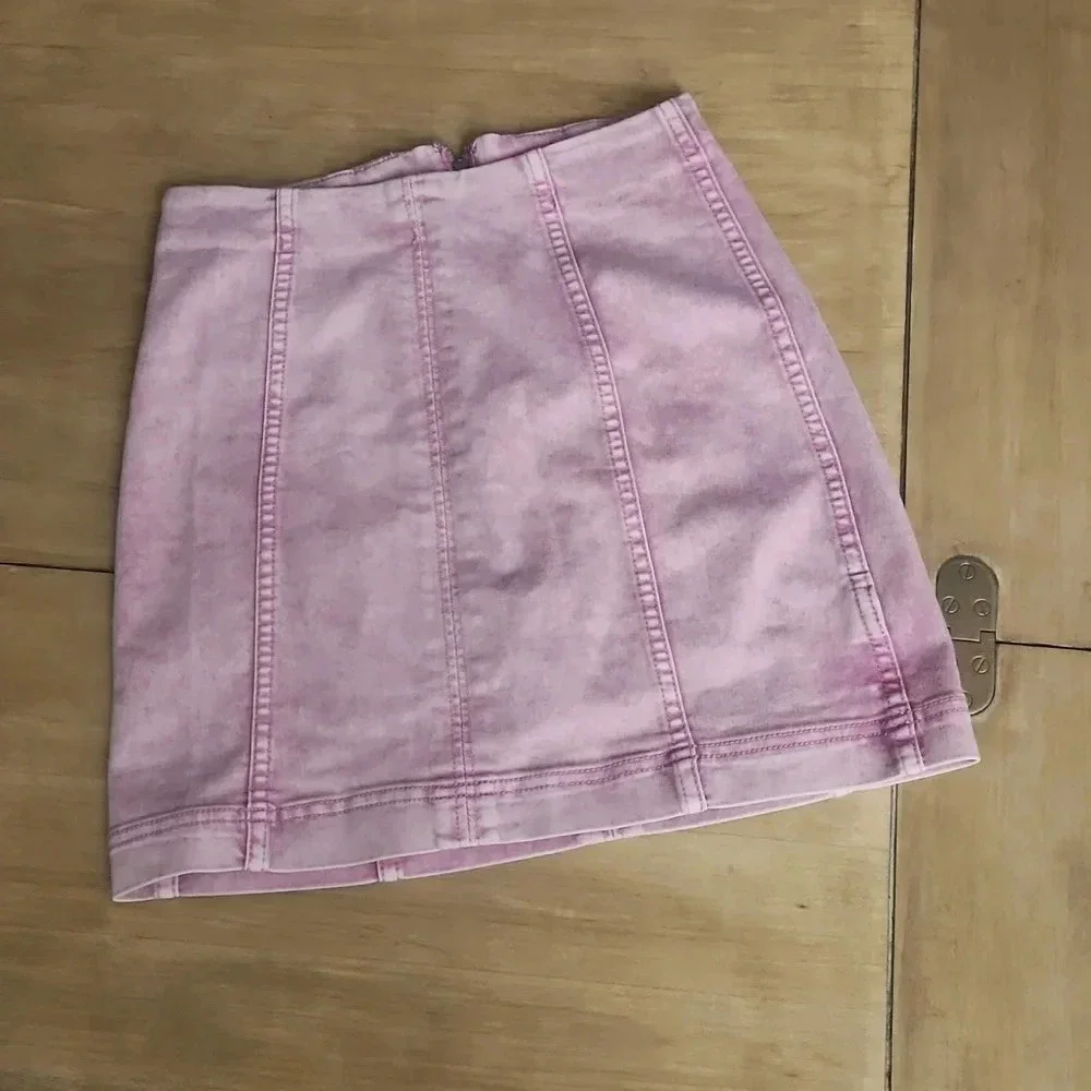 Free People Modern Femme Acid Wash Skirt - Picture 4 of 4